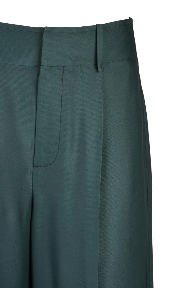Bottega Veneta Viscose/Silk Trousers - Green