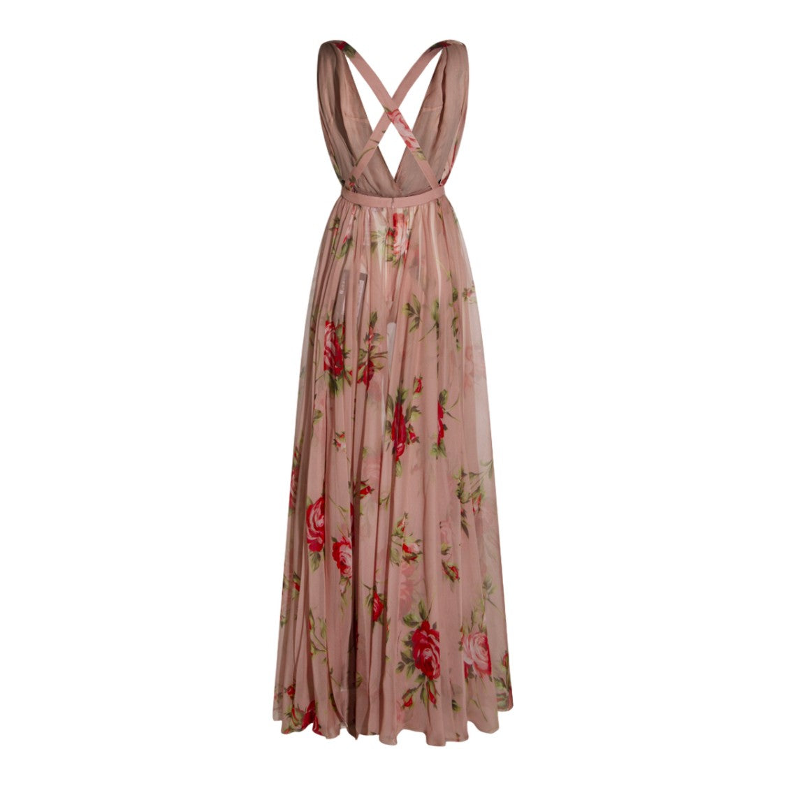 Dolce & Gabbana Flowing Maxi Dress With Floral Print