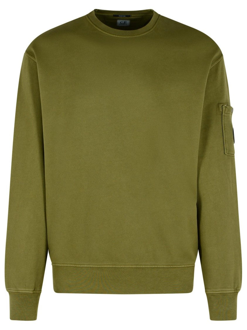 C.P. Company Brushed' Green Cotton Sweatshirt
