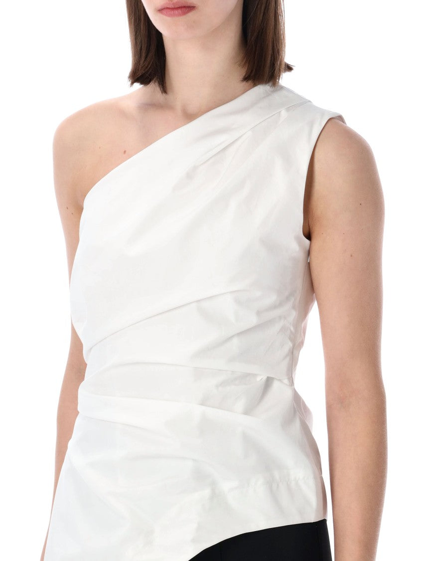 Róhe Asymmetrical Cotton Blouse Top