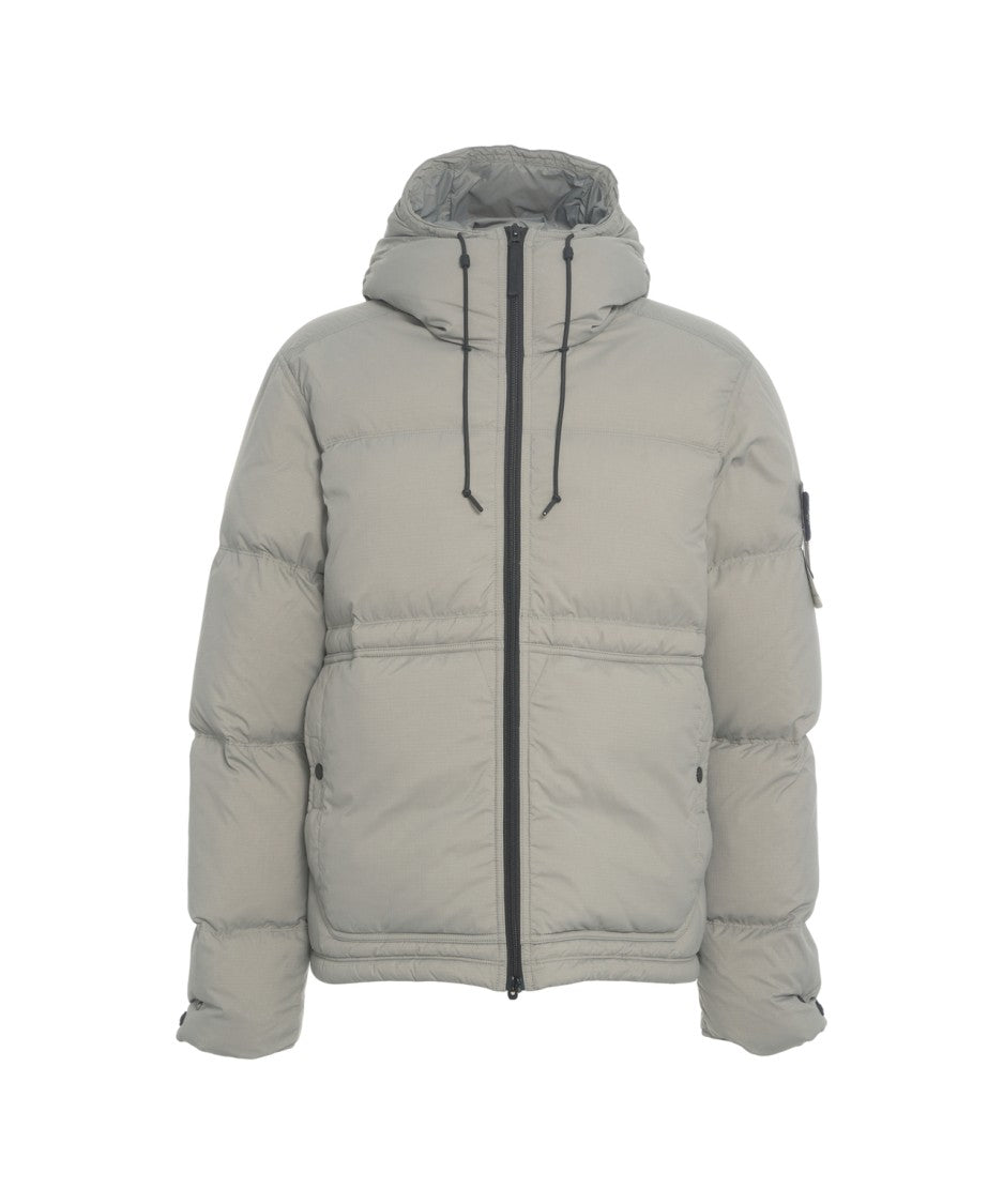 Stone Island Quilted Grey Puffer Jacket