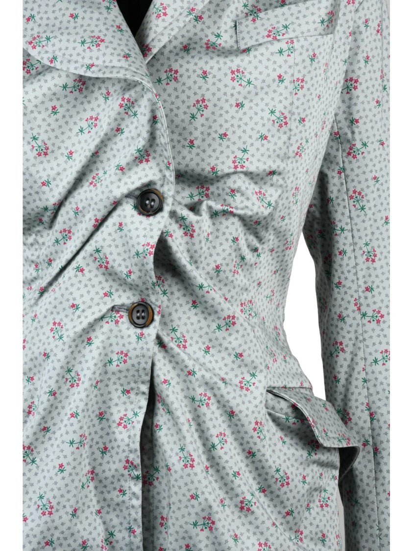 Vivienne Westwood Anglomania Structured Jacket With Ruched Detailing And Floral Pattern
