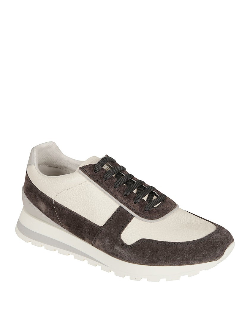 Brunello Cucinelli Low-Top Sneakers With Suede Overlays