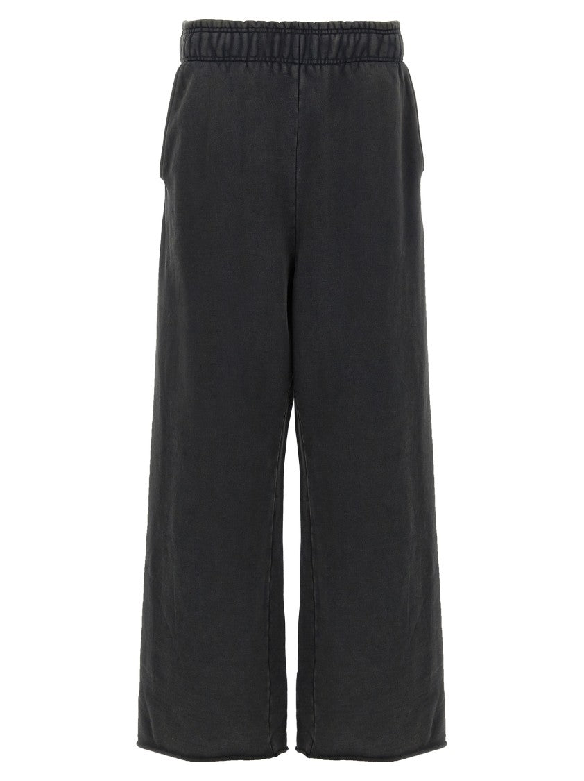 Entire Studios Faded Cotton Trousers With Adjustable Drawstring And Raw Cut Finish