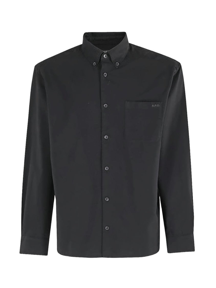 A.P.C. Long-Sleeve Cotton Shirt With Button-Down Collar