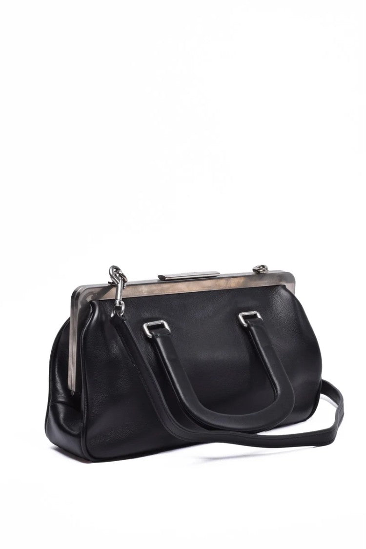 Max Mara Leather Maxmaraclasp Shoulder Bag - Black