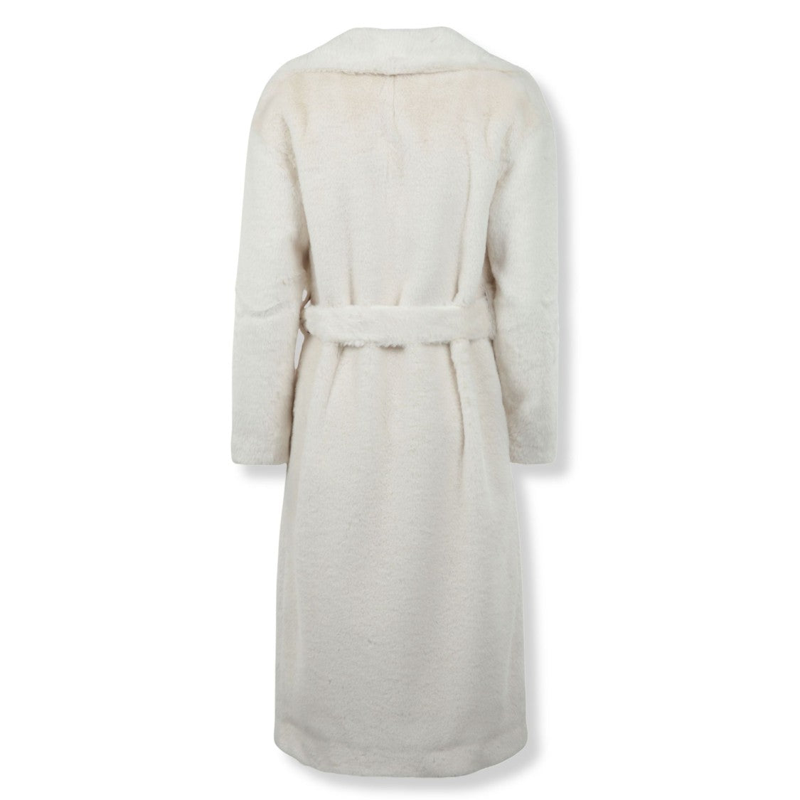 Herno Soft Faux Fur Long Coat With Plush Texture