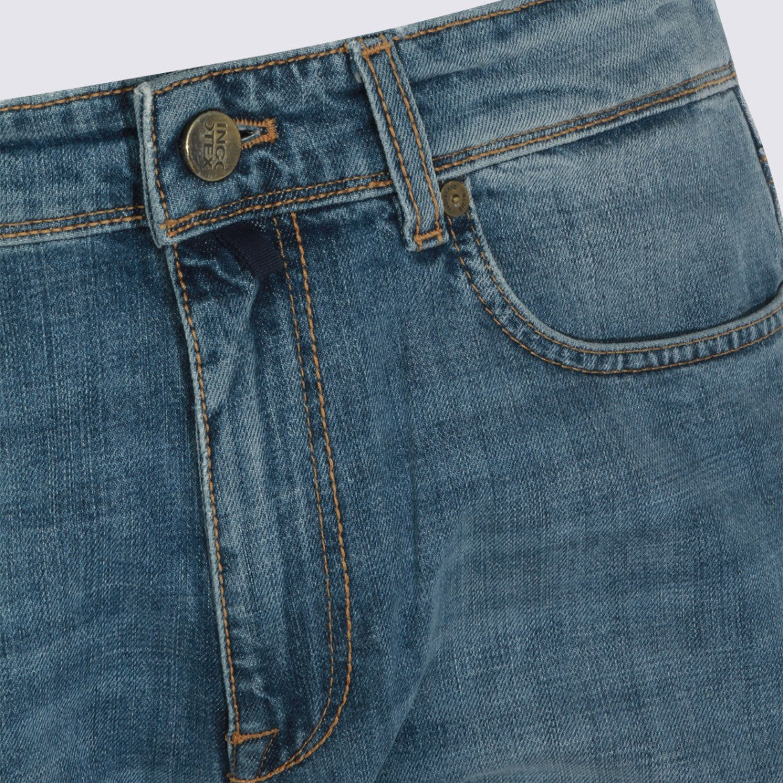 Incotex Blue Division Straight-Leg Jeans With Five-Pocket Design And Subtle Fading