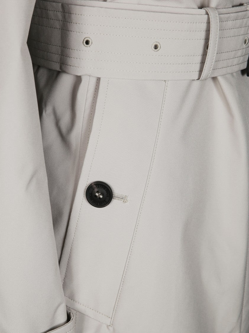 Save The Duck Tailored Trench Coat With Belted Waist