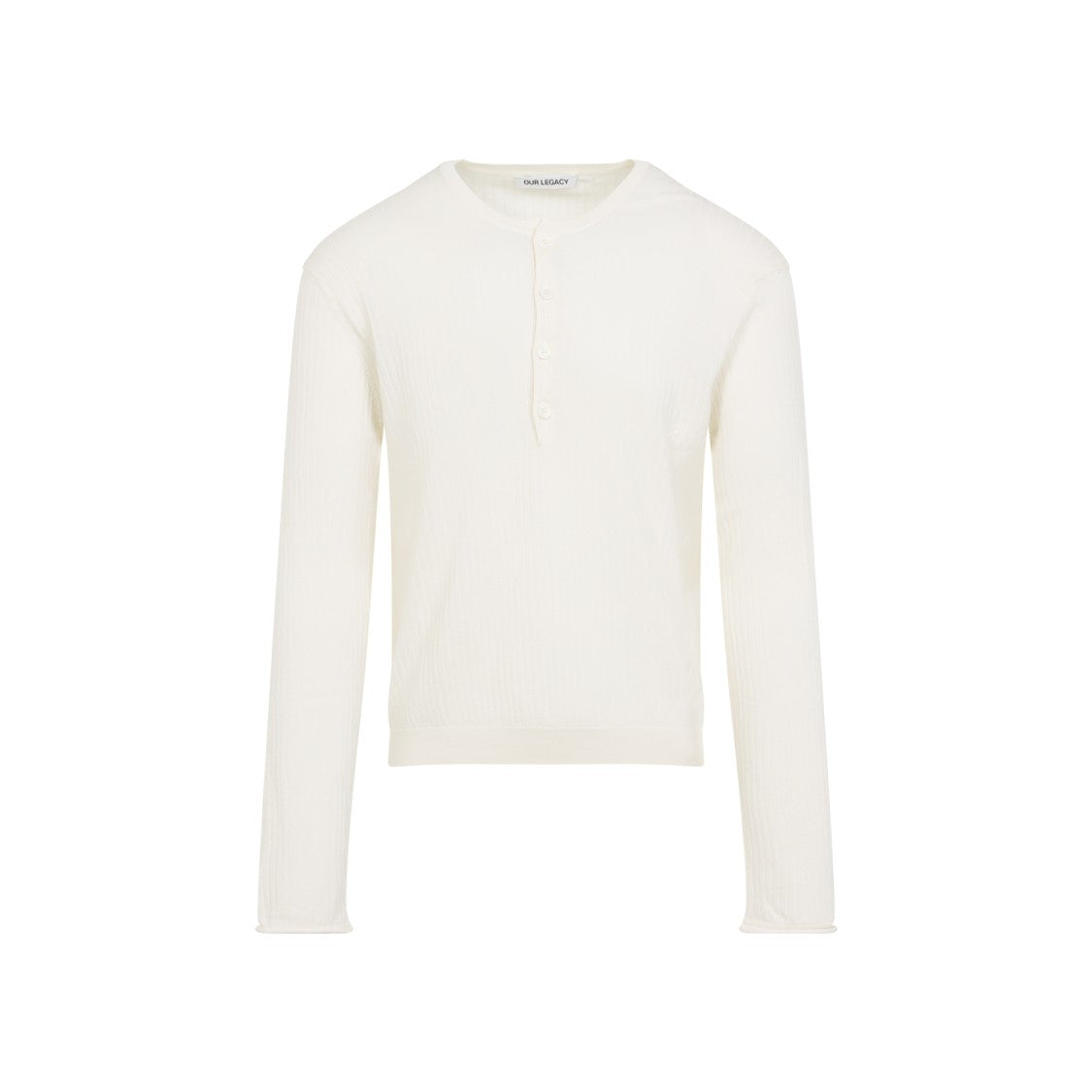 Our Legacy Ribbed Long-Sleeve Cotton Crepe T-Shirt