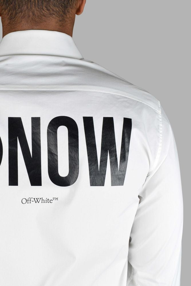 Off-White Long-Sleeved Cotton Shirt