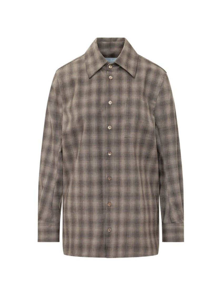 Seafarer Subtle Plaid Pattern Classic Cotton Button-Down Shirt