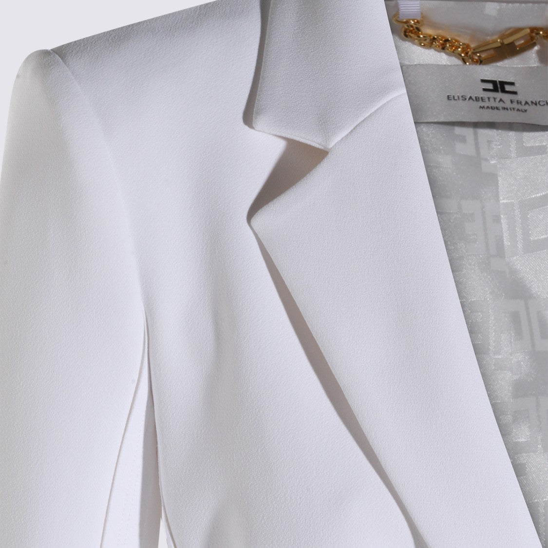 Elisabetta Franchi Tailored Ivory Blazer