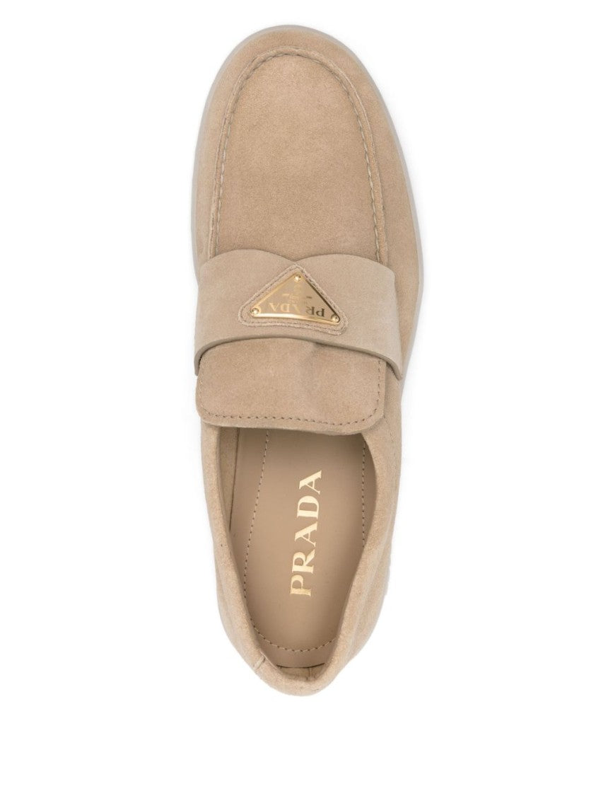 Prada Slip-On Sneakers With Soft Suede Upper