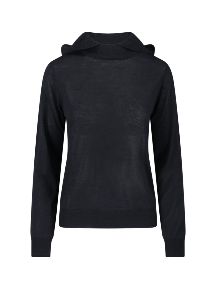 Parosh Relaxed Fit Black Sweater