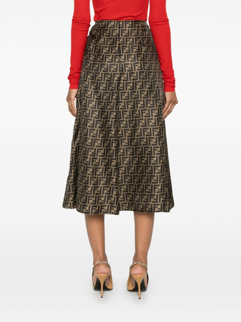 Fendi A-Line Midi Skirt