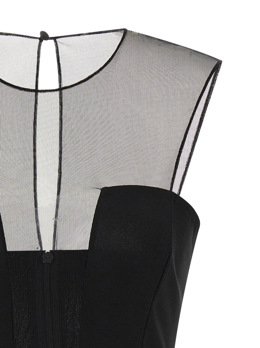 Nensi Dojaka Tulle Insert Dress