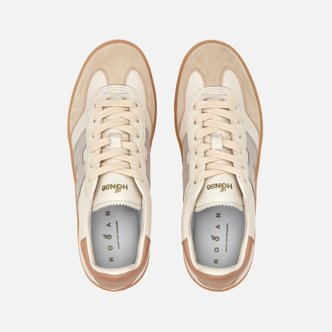 Hogan Cool Lace-Up Sneakers In Calfskin And Sheepskin
