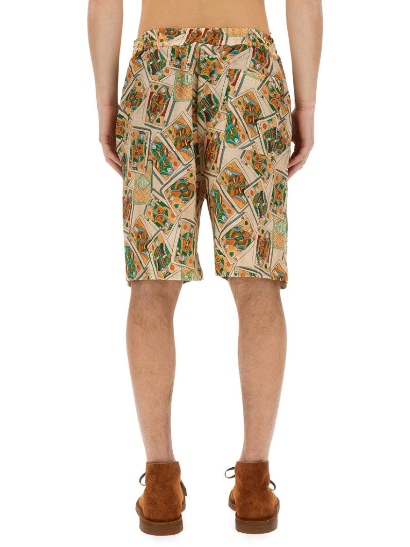 Drôle De Monsieur Bermuda Shorts With Geometric Print