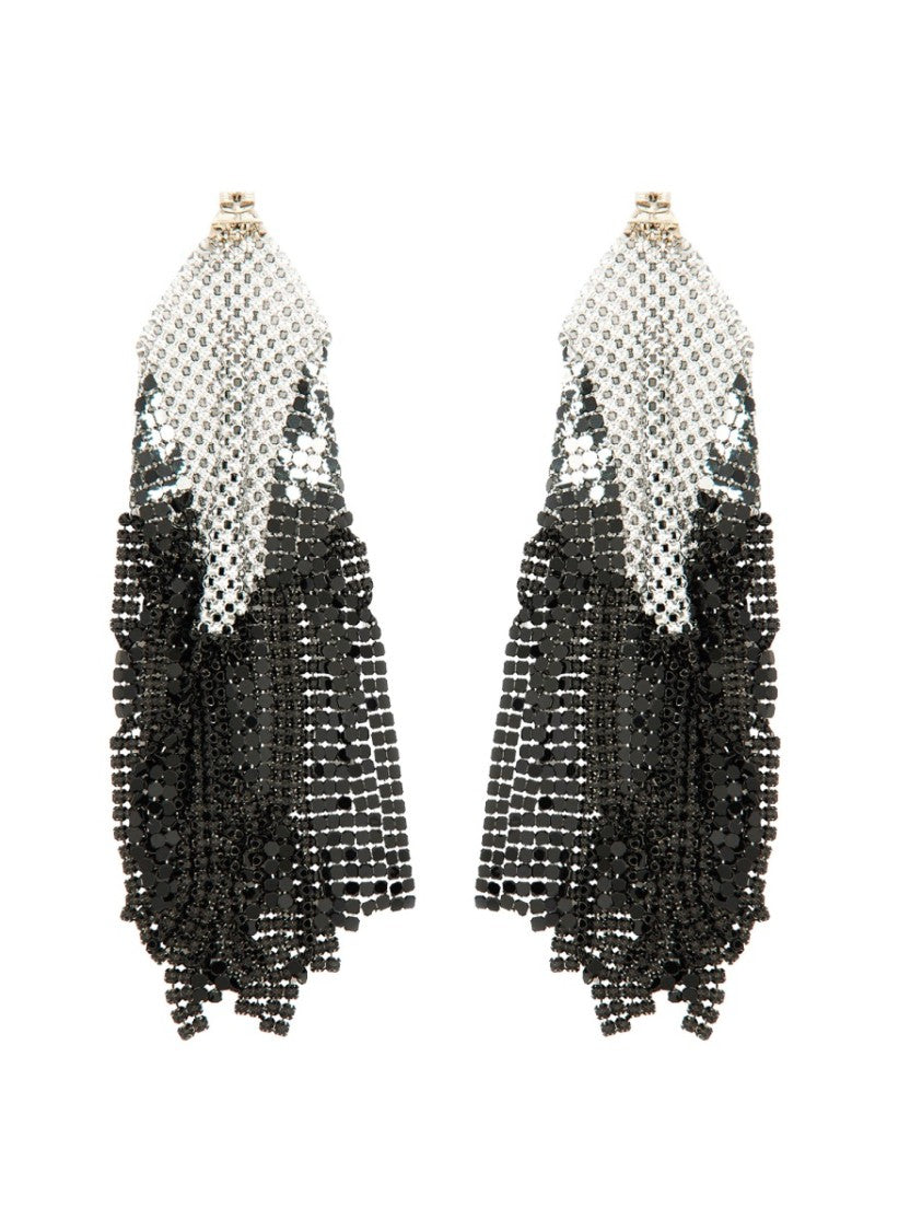Rabanne Knitted Design Earrings With Intricate Beadwork
