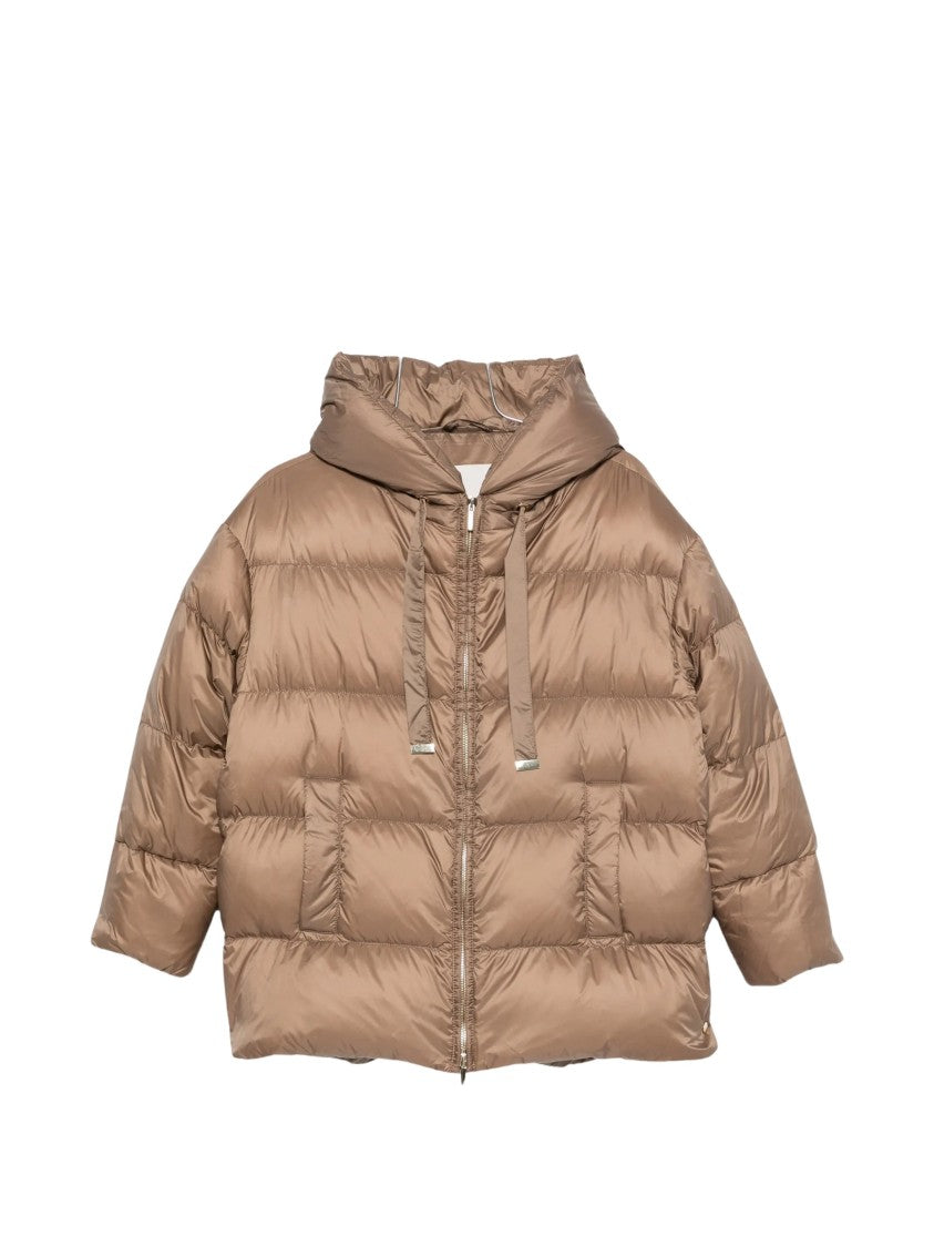 Max Mara Mtcnerine Boxy Hooded Drawstring Short Down Jacket