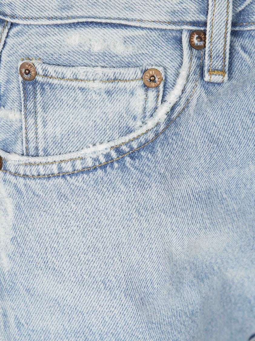 Agolde High-Rise Curved Taper Distressed Jeans