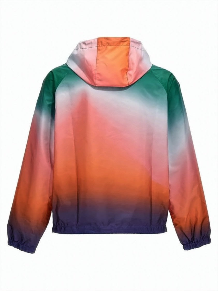 Maison Kitsuné Gradient Hooded Jacket With Embroidered Fox Emblem