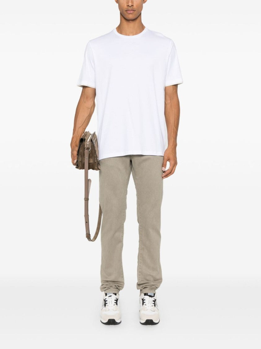 Herno White Short-Sleeve T-Shirt With Relaxed Fit