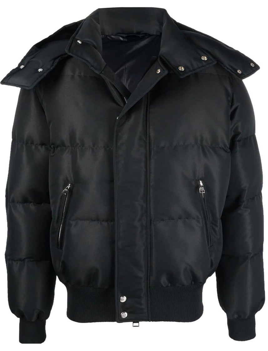 Alexander Mcqueen Black Wool Blend Padded Bomber