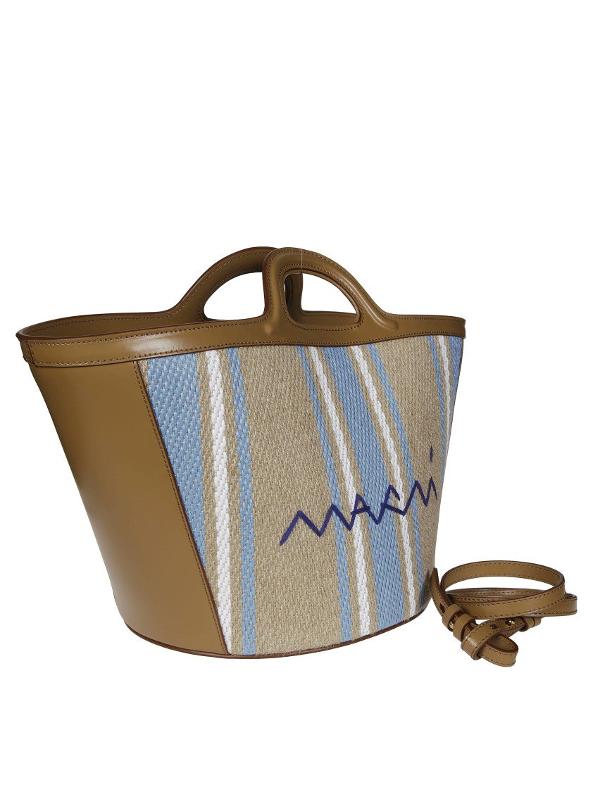 Marni Trapezoidal Handbag With Textured Fabric