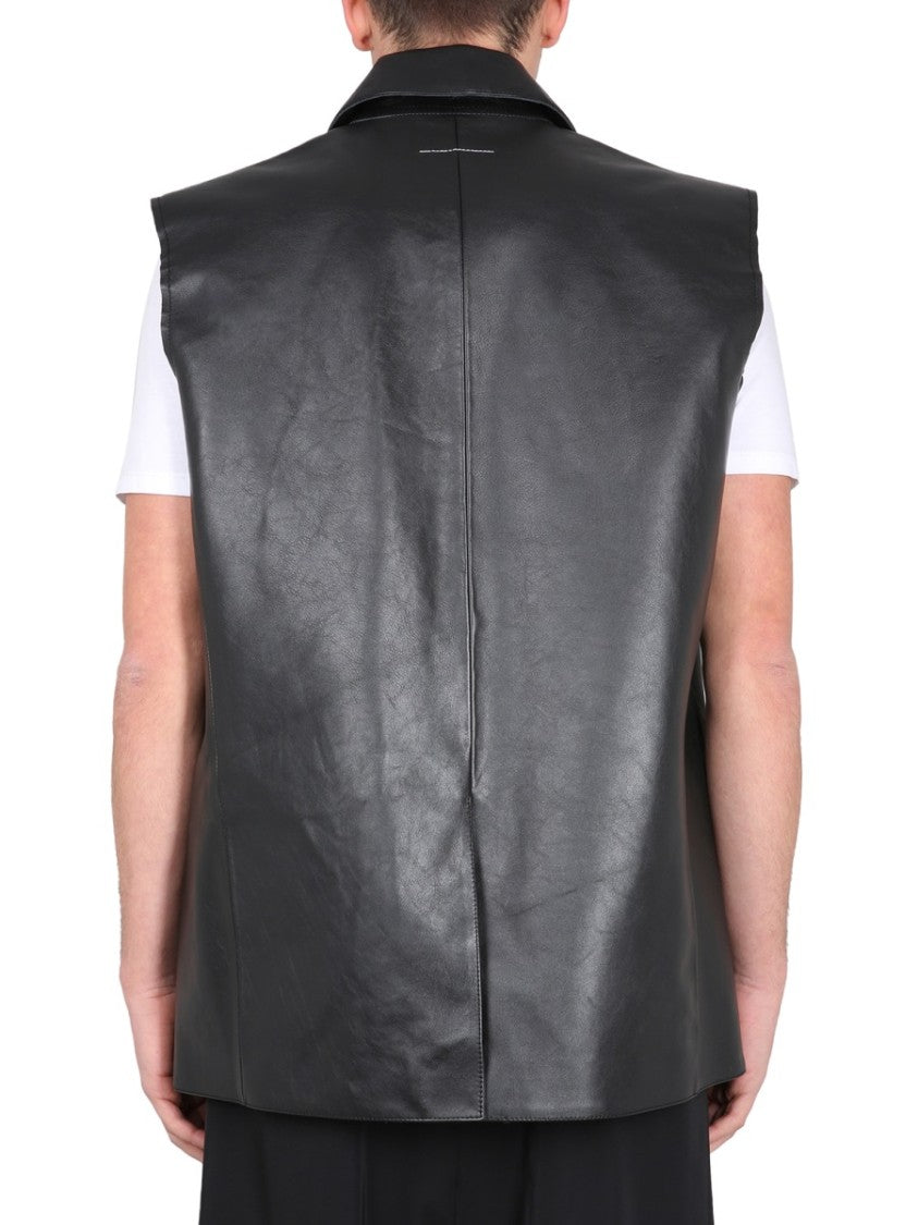 Mm6 By Maison Margiela Leather Vest