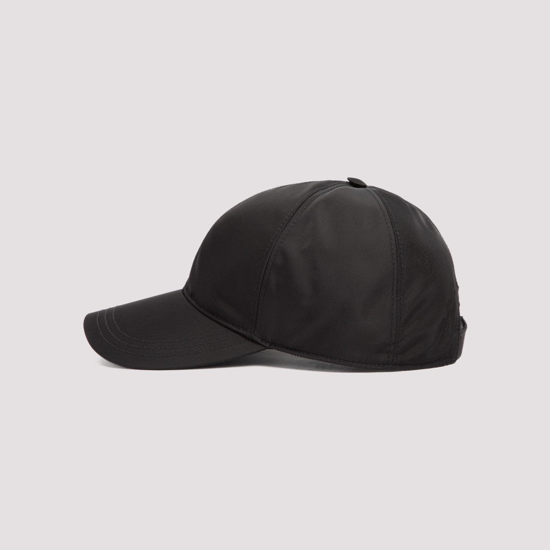 Prada Black Re-Nylon Baseball Cap With Triangle Logo