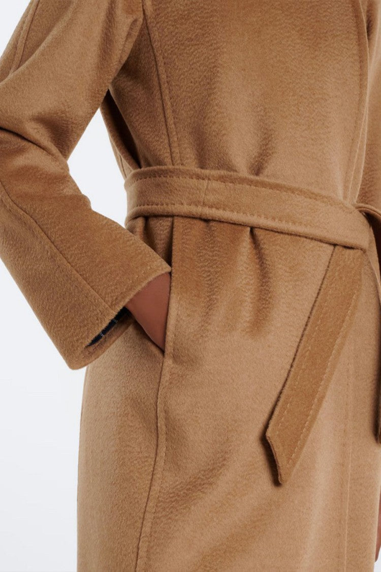 Max Mara Camel Manuela Belted Wrap Camel Coat