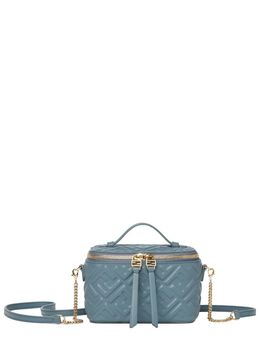 Fendi Compact Geometric Pattern Mini Bag With Gold Hardware