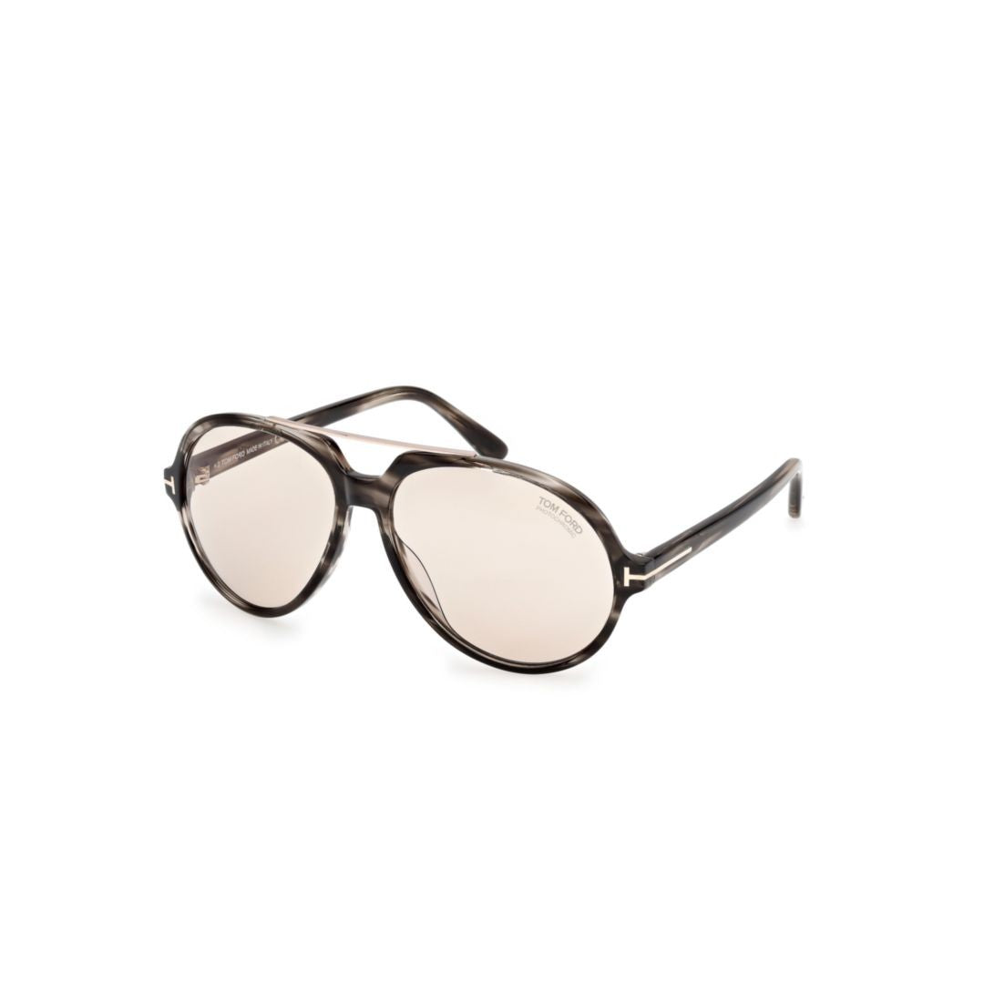 Tom Ford Ft1210 Aviator-Style Sunglasses With Gradient Tint And Metallic Accents