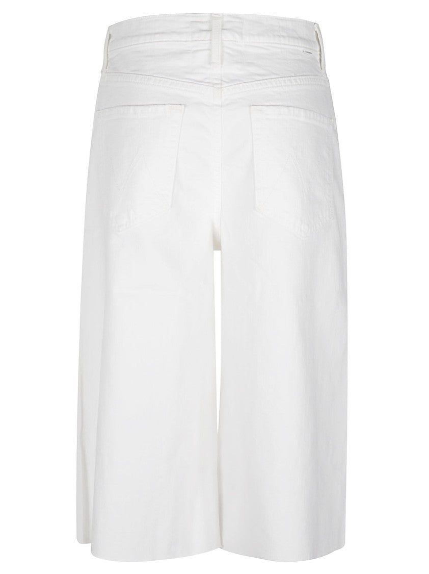 Mother The Whole Lot Zip Twist Fray Stretch Denim Shorts