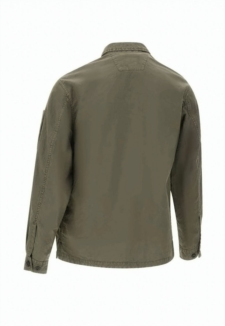 C.P. Company Utilitarian Green Jacket With Classic Collar