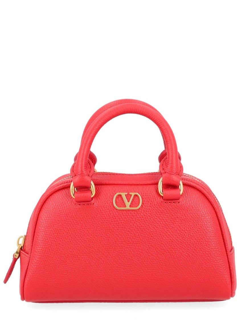Valentino Garavani Mini Bauletto Handbag With Gold-Tone Logo Detail