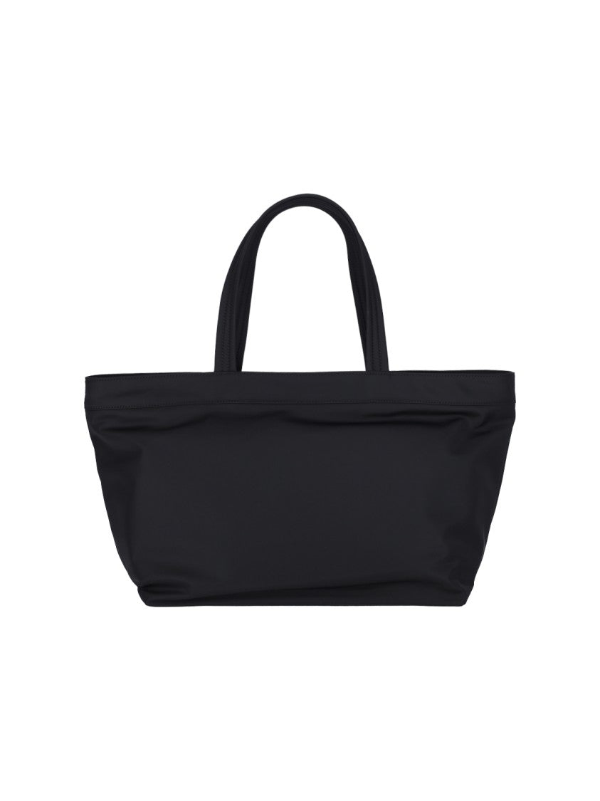 Anya Hindmarch Black Multi-Pocket Nylon Zip Tote Bag