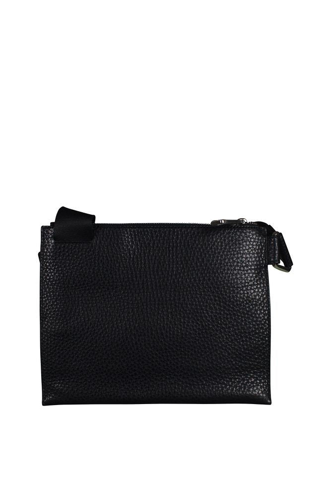 Fendi Rectangular Grained Calf Leather Clutch