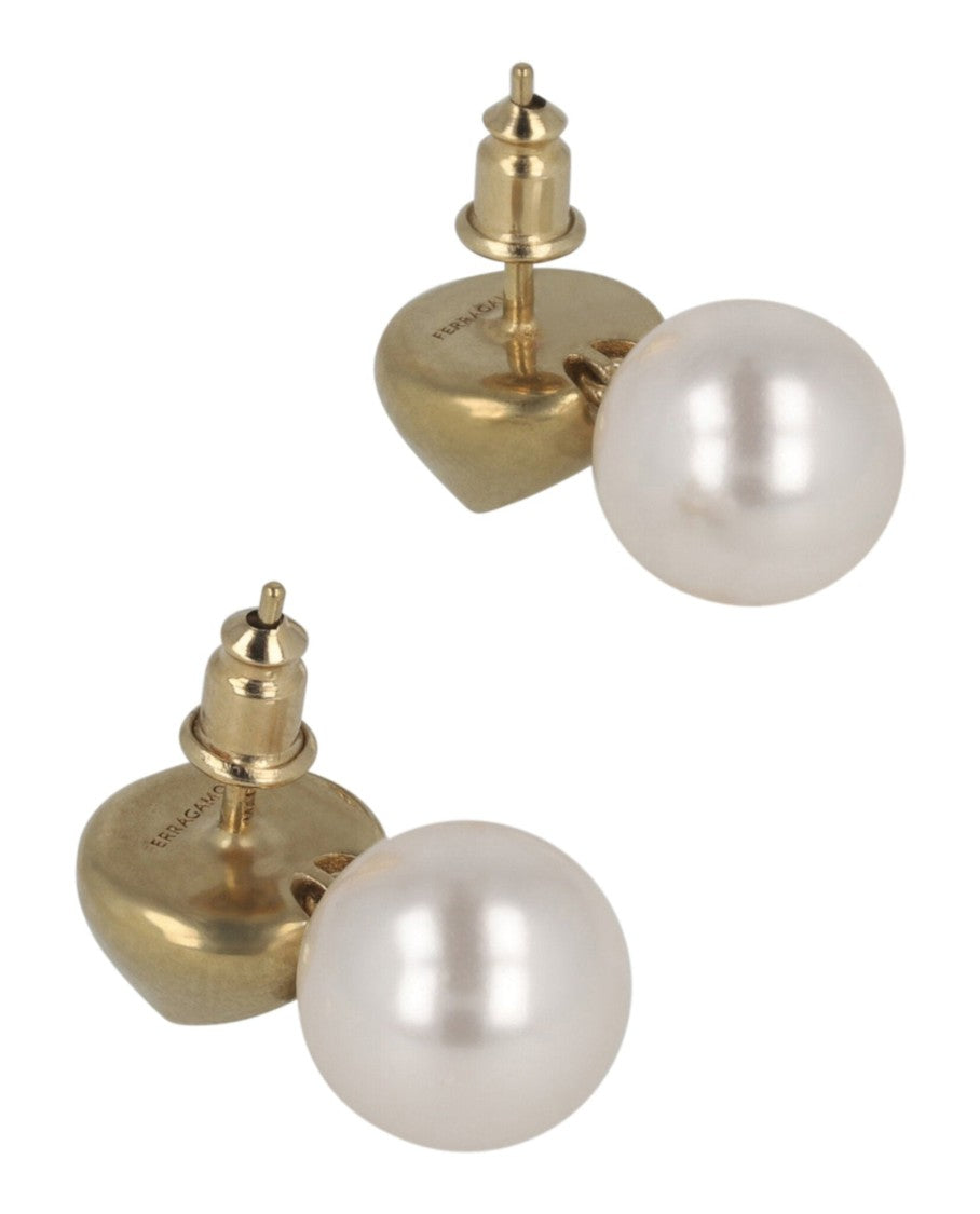Ferragamo Sculptural Faux Pearl Earrings