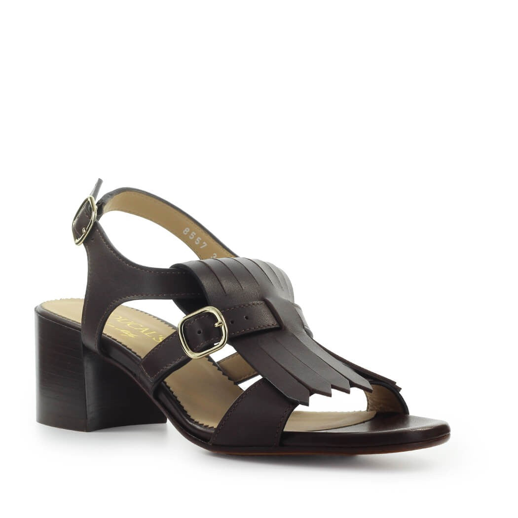 Doucal's Dark Brown Heeled Sandal
