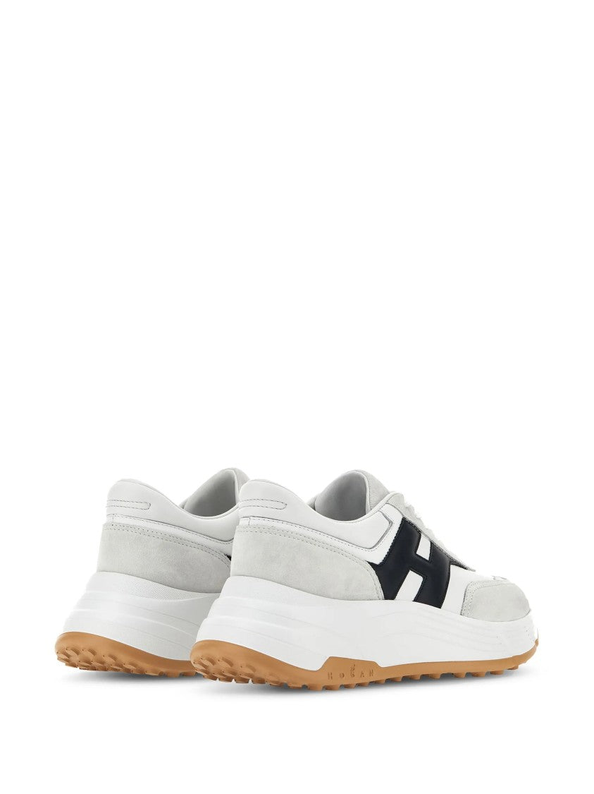 Hogan Black Low-Top Suede Leather H Sneakers