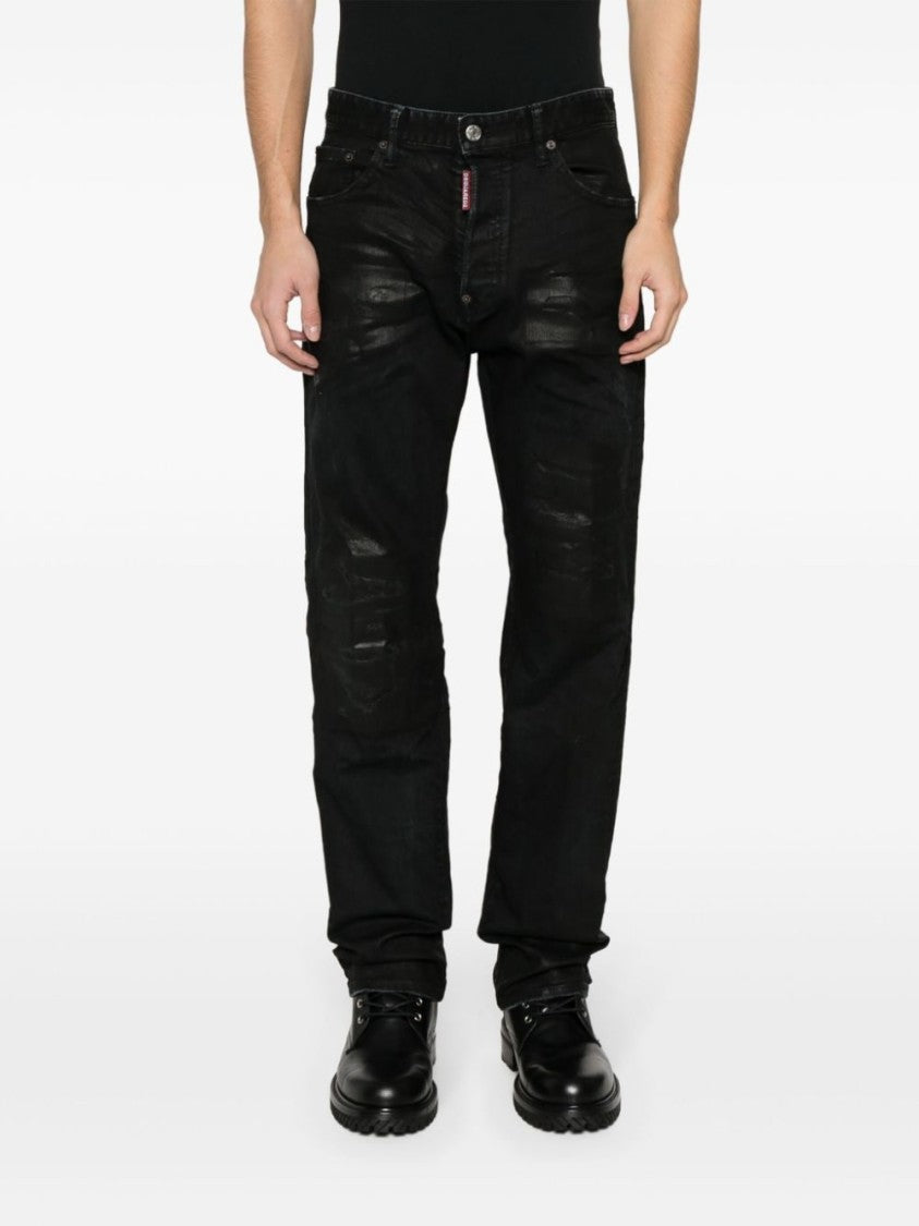 Dsquared2 Slim Cut Black Denim Trousers