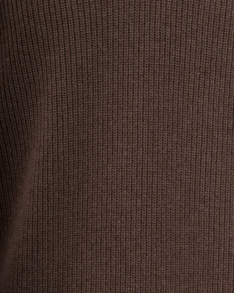 Ballantyne Wool Ribbed Knit Polo Sweater