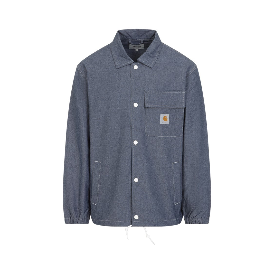 Carhartt Wip Button-Up Blue Jacket With Relaxed Fit
