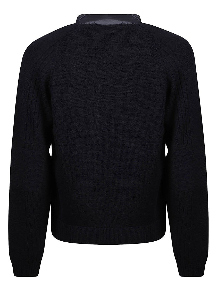 Moncler Grenoble Tricot Hybrid Virgin Wool-Blend Cardigan