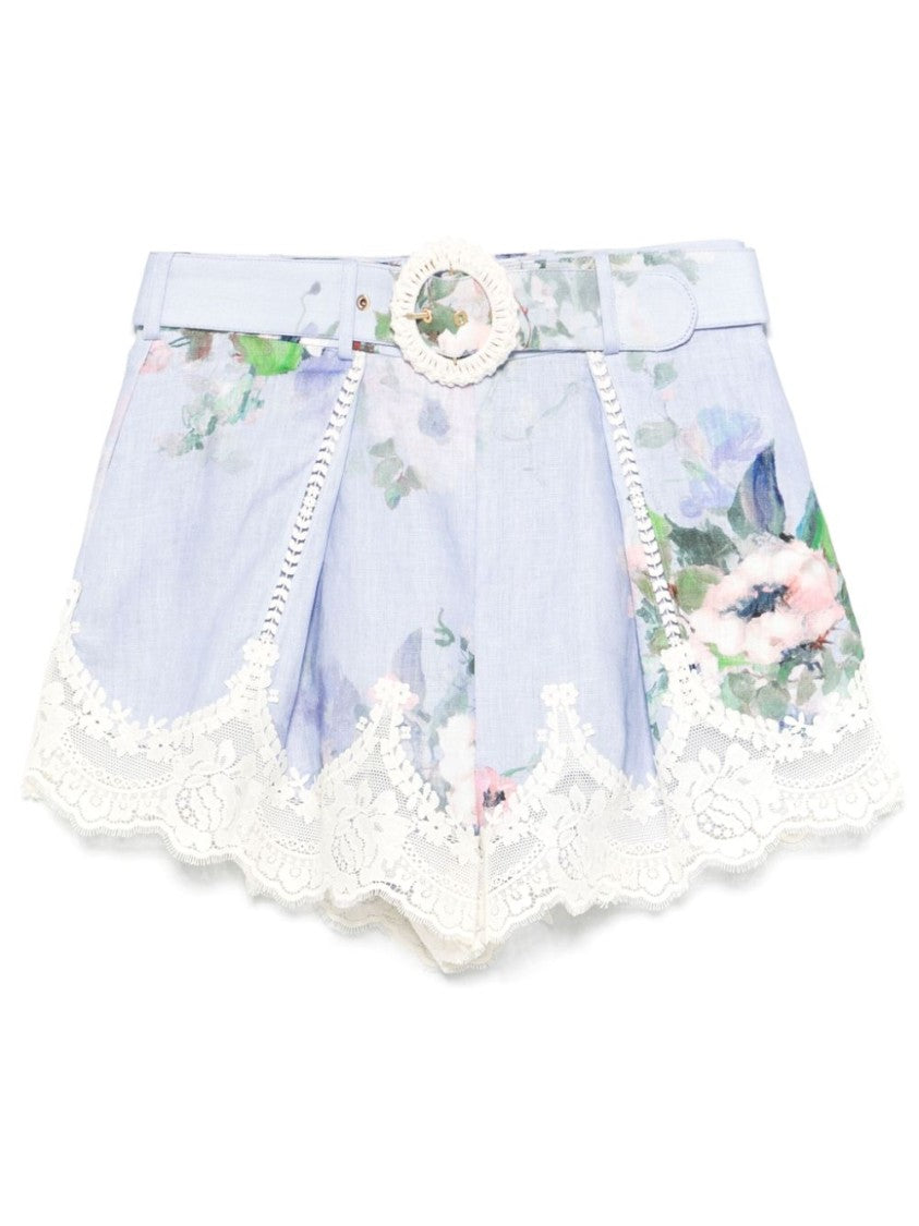 Zimmermann Periwinkle Blue Everley Shorts
