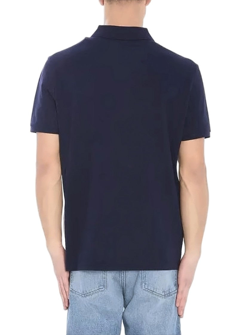 Moncler Short-Sleeve Cotton Polo Shirt With Embroidered Logo