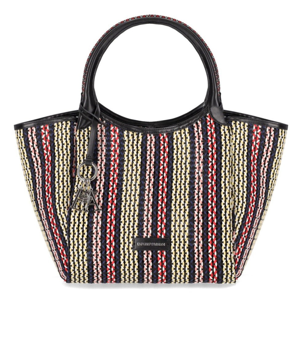 Emporio Armani Multicolor Woven Shopping Bag